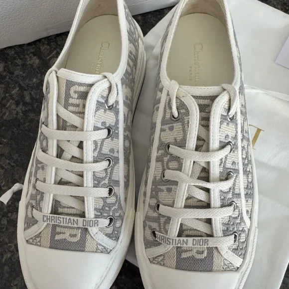 Dior Walk'n'Dior Platform Sneaker in stone grey sz 40 US 10 NWB $1,150 - Picture 9 of 16